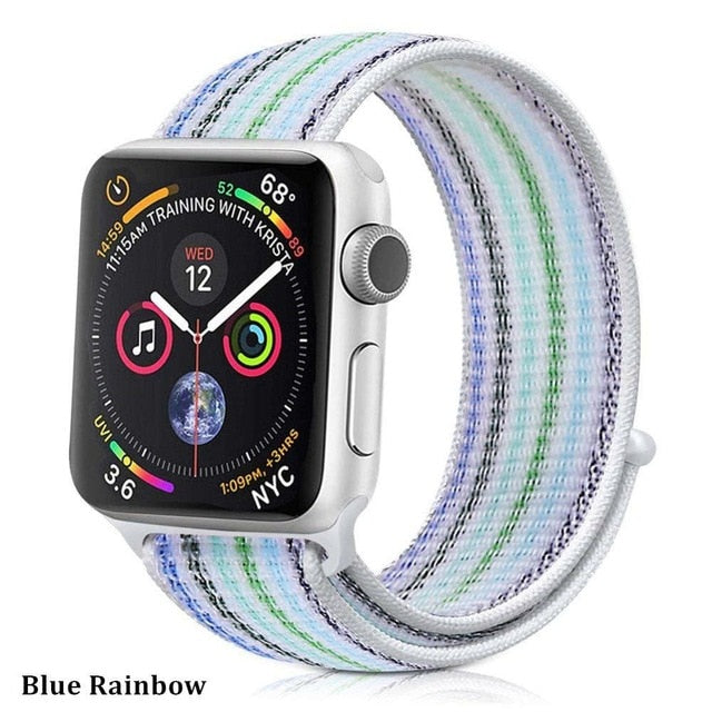 Strap For Apple Watch band 44mm/40mm Sport loop iwatch band 5 42mm 38mm correa pulseira apple watch 5 3 4 band nylon watchband
