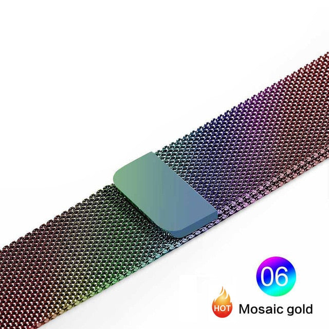 Milanese Loop For Apple Watch band strap 42mm/38mm iwatch 5/4/3/2/1Stainless Steel Link Bracelet wrist watchband magnetic buckle