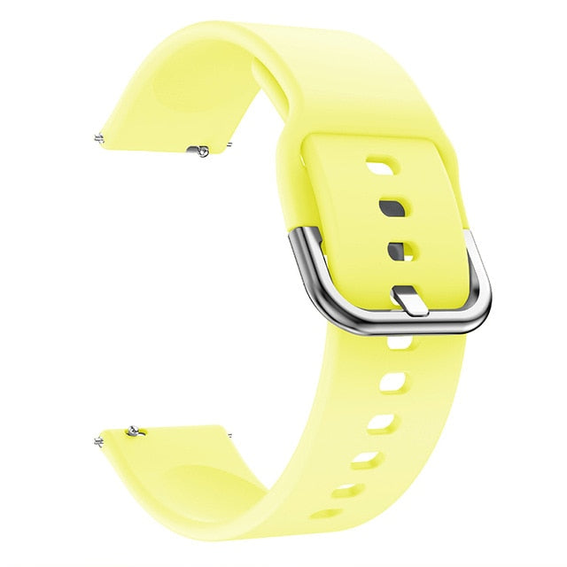 20mm Soft Silicone Watch Strap Band for Samsung Galaxy Watch 42mm Active2 40mm for Gear S2 Classic 20mm Sport Huami Amazfit