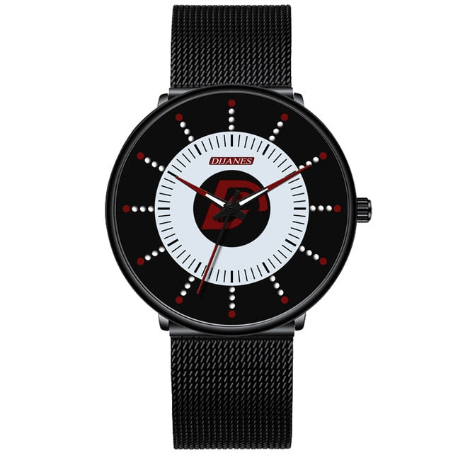 2020 Minimalist Fashion Mens Watch Ultra Thin Business Luminous Classic Stainless Steel Mesh Belt Quartz Watch Relogio Masculino