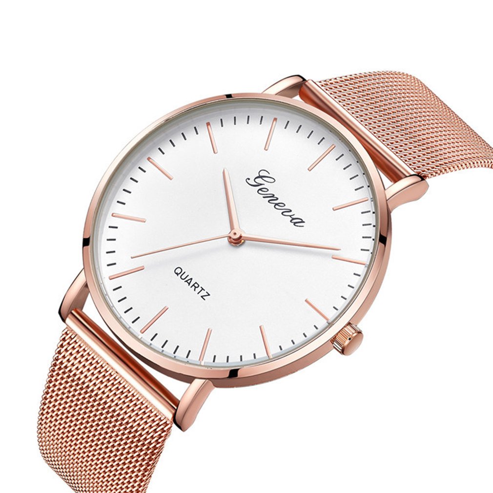 2020 Women's ultra-thin Fashion Watches Quartz Movement High Quality Stainless Steel Mesh Rose Gold Waterproof Ladies Watch