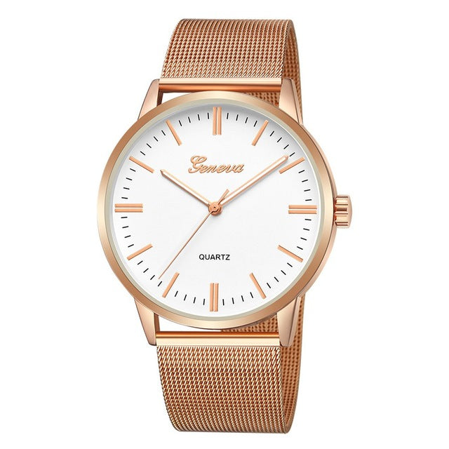 2020 Women's ultra-thin Fashion Watches Quartz Movement High Quality Stainless Steel Mesh Rose Gold Waterproof Ladies Watch
