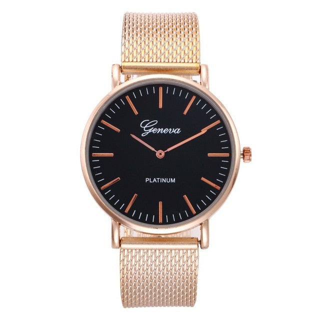 2020 Women's ultra-thin Fashion Watches Quartz Movement High Quality Stainless Steel Mesh Rose Gold Waterproof Ladies Watch