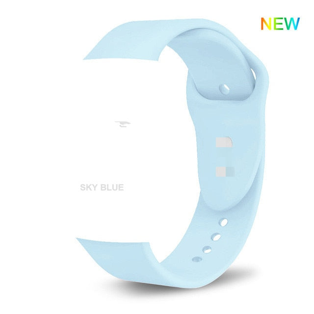2019 new band for Apple Watch 5 4 3 2 1 30 color soft Silicone Sports 38MM 42MM Bands Rubber Strap for Iwatch series 4 40mm 44mm