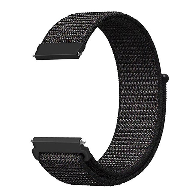 22mm 20mm HOOK LOOP Nylon Watch Strap Band For Amazfit Huawei Samsung Gear S3 Sport Replacement Watch Bands