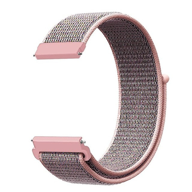 22mm 20mm HOOK LOOP Nylon Watch Strap Band For Amazfit Huawei Samsung Gear S3 Sport Replacement Watch Bands