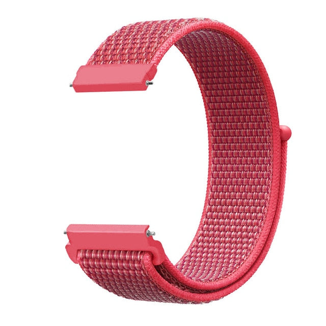 22mm 20mm HOOK LOOP Nylon Watch Strap Band For Amazfit Huawei Samsung Gear S3 Sport Replacement Watch Bands