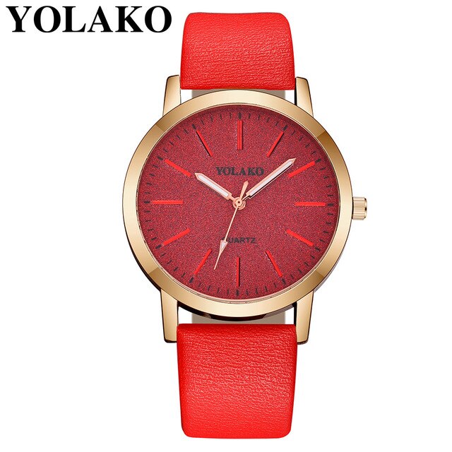 YOLAKO Fashion Elegant Women Luxurious Bracelet Women's Casual Quartz Leather Band Starry Sky Watch Analog Wrist Watch @5