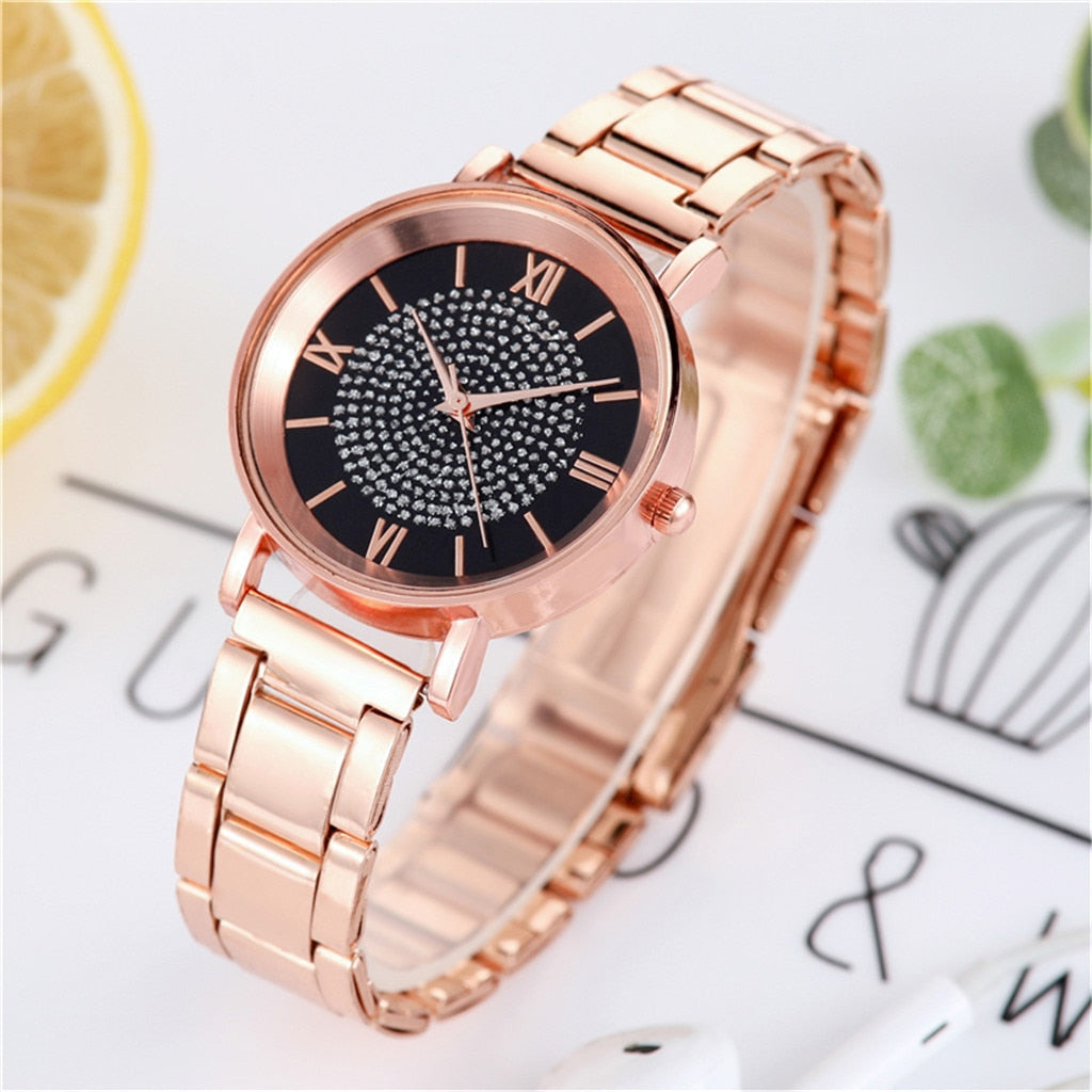 DUOBLA Luxury women watches Fashion quartz wristwatches Watch Women Stainless Steel Strap Alloy Dial Casual Geneva Watch