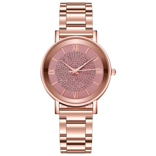 DUOBLA Luxury women watches Fashion quartz wristwatches Watch Women Stainless Steel Strap Alloy Dial Casual Geneva Watch