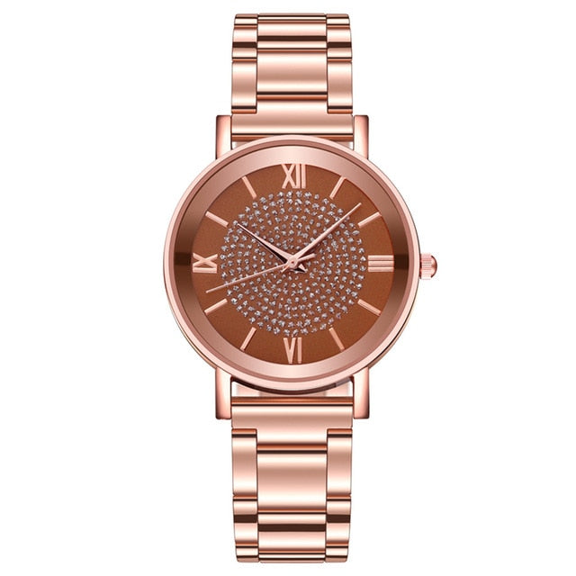 DUOBLA Luxury women watches Fashion quartz wristwatches Watch Women Stainless Steel Strap Alloy Dial Casual Geneva Watch