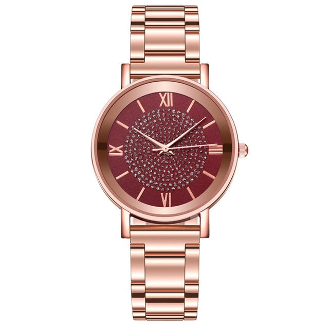 DUOBLA Luxury women watches Fashion quartz wristwatches Watch Women Stainless Steel Strap Alloy Dial Casual Geneva Watch