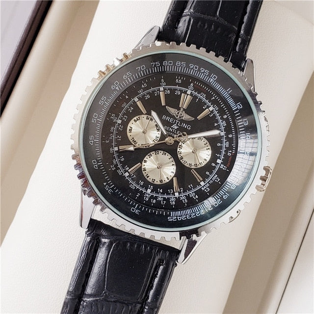 NEW Breitling Luxury Brand Mechanical Wristwatch Mens Watches Quartz Watch with Stainless Steel Strap relojes hombre automatic