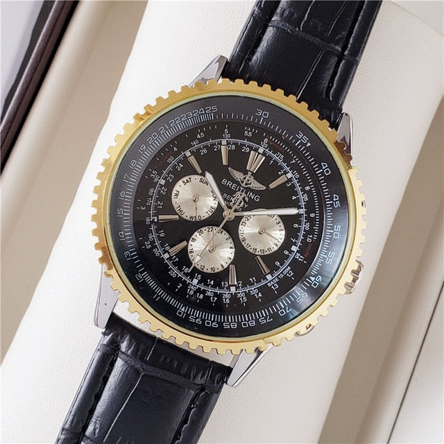 NEW Breitling Luxury Brand Mechanical Wristwatch Mens Watches Quartz Watch with Stainless Steel Strap relojes hombre automatic