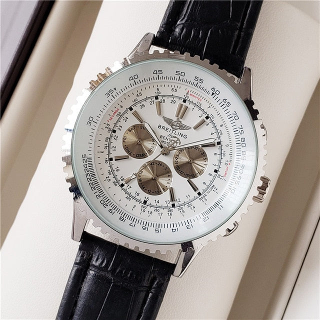 NEW Breitling Luxury Brand Mechanical Wristwatch Mens Watches Quartz Watch with Stainless Steel Strap relojes hombre automatic