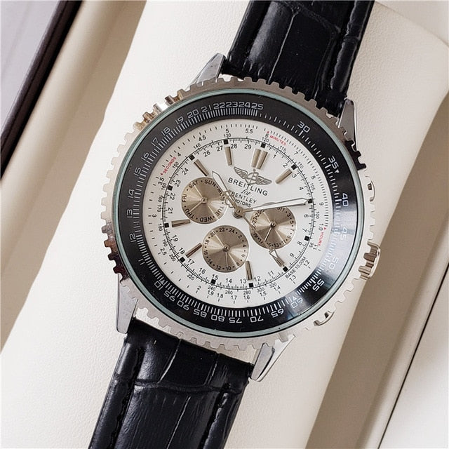 NEW Breitling Luxury Brand Mechanical Wristwatch Mens Watches Quartz Watch with Stainless Steel Strap relojes hombre automatic