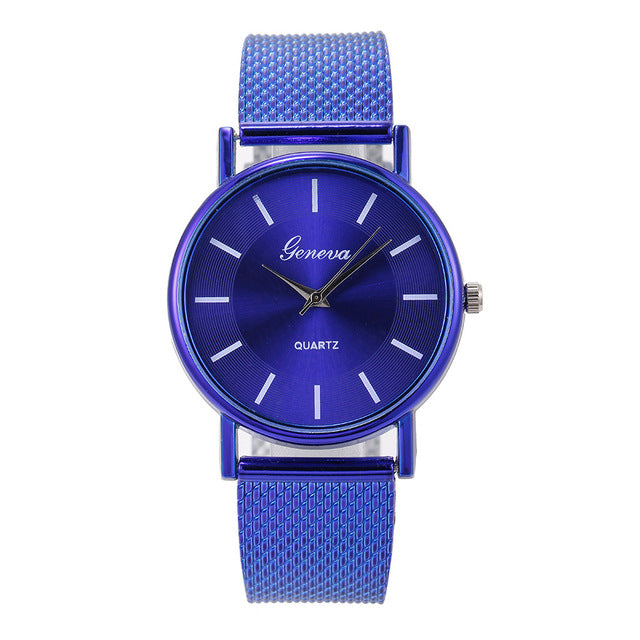 Clock Women Wrist Watch montre femme reloj mujer Ladies Watch NEW Luxury Ladies Designer Blue Glass Waterproof Quartz Watch %
