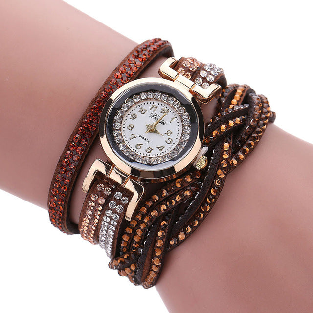 Fashion Women Watches Simple Romantic Crystal Gold Quartz Watch Bracelet Women's Wrist Watch Dress relogio feminino reloj mujer%