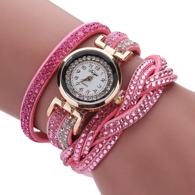 Fashion Women Watches Simple Romantic Crystal Gold Quartz Watch Bracelet Women's Wrist Watch Dress relogio feminino reloj mujer%