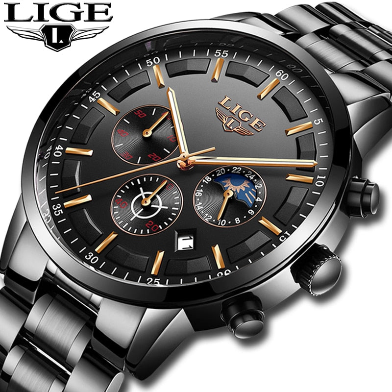 Relojes 2020 Watch Men LIGE Fashion Sport Quartz Clock Mens Watches Top Brand Luxury Business Waterproof Watch Relogio Masculino