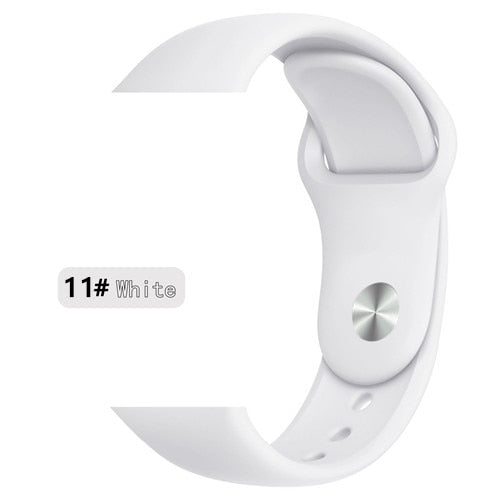 Strap for apple watch band correa apple watch 42mm 44mm 38 mm 40mm iwatch series 5 4 3 2 1 silicone pulseira bracelet watchband