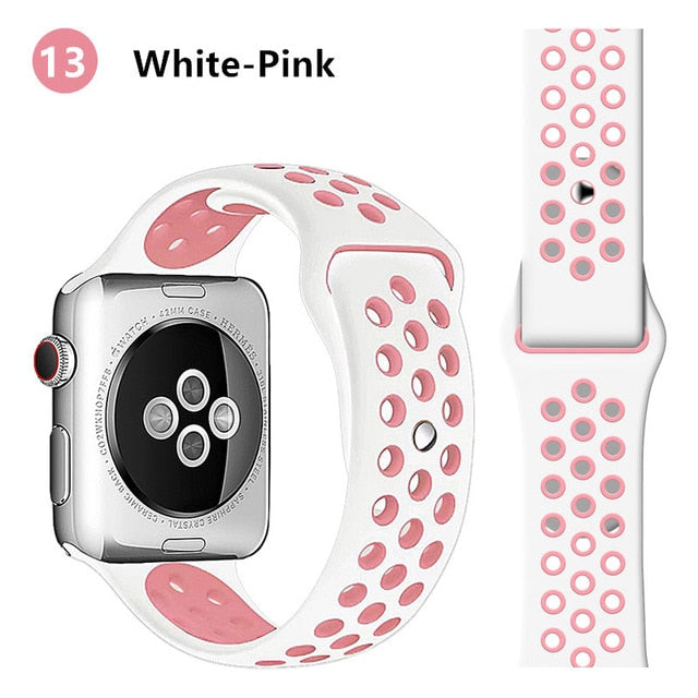 Sport Strap For Apple Watch band correa iwatch band 42mm 38 mm 44mm 40mm Silicone watchband bracelet apple watch 5 4 3 2 1 42 44