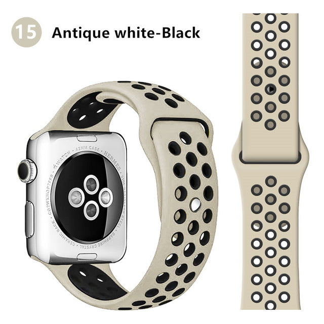 Sport Strap For Apple Watch band correa iwatch band 42mm 38 mm 44mm 40mm Silicone watchband bracelet apple watch 5 4 3 2 1 42 44