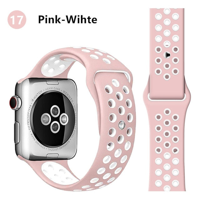 Sport Strap For Apple Watch band correa iwatch band 42mm 38 mm 44mm 40mm Silicone watchband bracelet apple watch 5 4 3 2 1 42 44