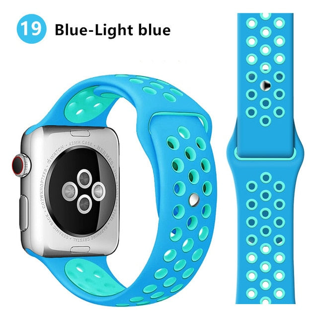Sport Strap For Apple Watch band correa iwatch band 42mm 38 mm 44mm 40mm Silicone watchband bracelet apple watch 5 4 3 2 1 42 44