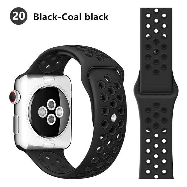 Sport Strap For Apple Watch band correa iwatch band 42mm 38 mm 44mm 40mm Silicone watchband bracelet apple watch 5 4 3 2 1 42 44