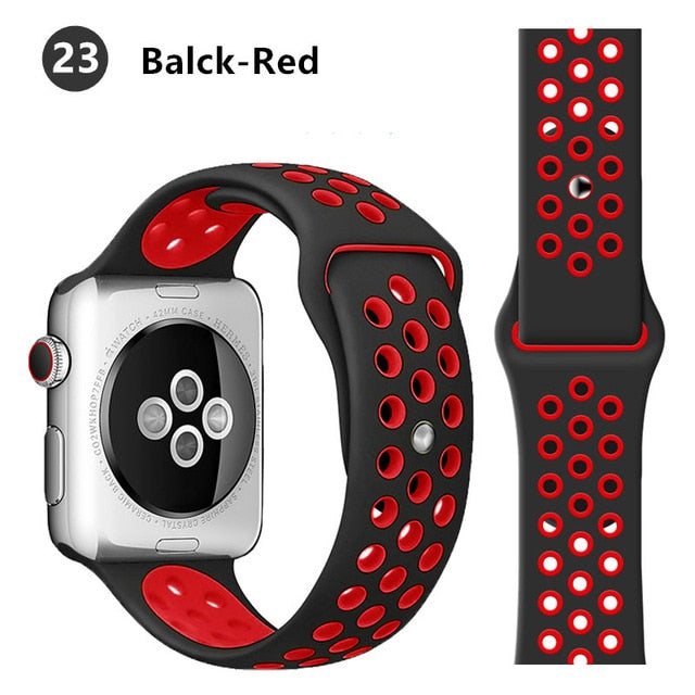 Sport Strap For Apple Watch band correa iwatch band 42mm 38 mm 44mm 40mm Silicone watchband bracelet apple watch 5 4 3 2 1 42 44