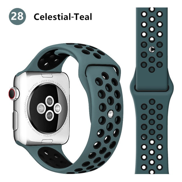 Sport Strap For Apple Watch band correa iwatch band 42mm 38 mm 44mm 40mm Silicone watchband bracelet apple watch 5 4 3 2 1 42 44