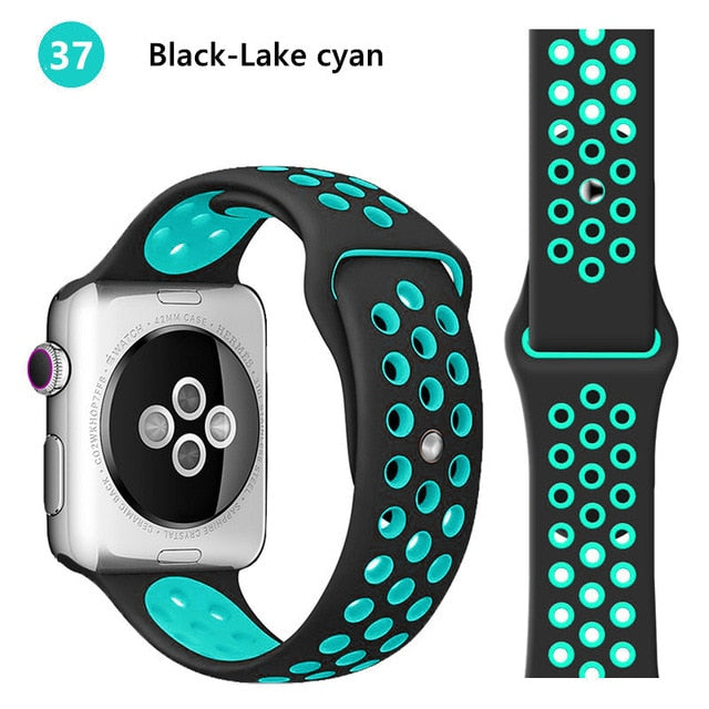 Sport Strap For Apple Watch band correa iwatch band 42mm 38 mm 44mm 40mm Silicone watchband bracelet apple watch 5 4 3 2 1 42 44