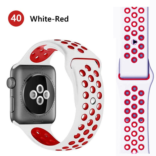 Sport Strap For Apple Watch band correa iwatch band 42mm 38 mm 44mm 40mm Silicone watchband bracelet apple watch 5 4 3 2 1 42 44