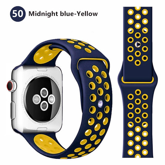 Sport Strap For Apple Watch band correa iwatch band 42mm 38 mm 44mm 40mm Silicone watchband bracelet apple watch 5 4 3 2 1 42 44