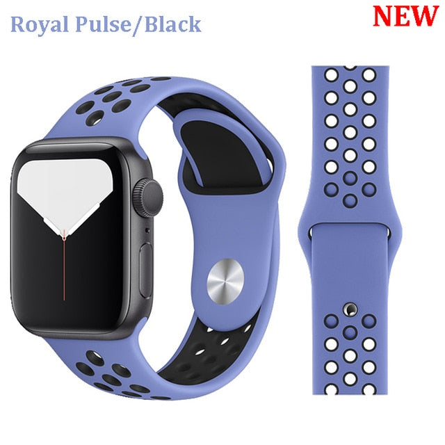 Sport Strap For Apple Watch band correa iwatch band 42mm 38 mm 44mm 40mm Silicone watchband bracelet apple watch 5 4 3 2 1 42 44