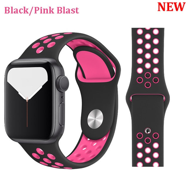 Sport Strap For Apple Watch band correa iwatch band 42mm 38 mm 44mm 40mm Silicone watchband bracelet apple watch 5 4 3 2 1 42 44