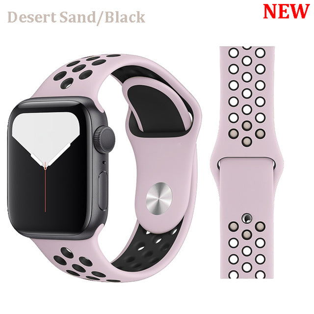 Sport Strap For Apple Watch band correa iwatch band 42mm 38 mm 44mm 40mm Silicone watchband bracelet apple watch 5 4 3 2 1 42 44