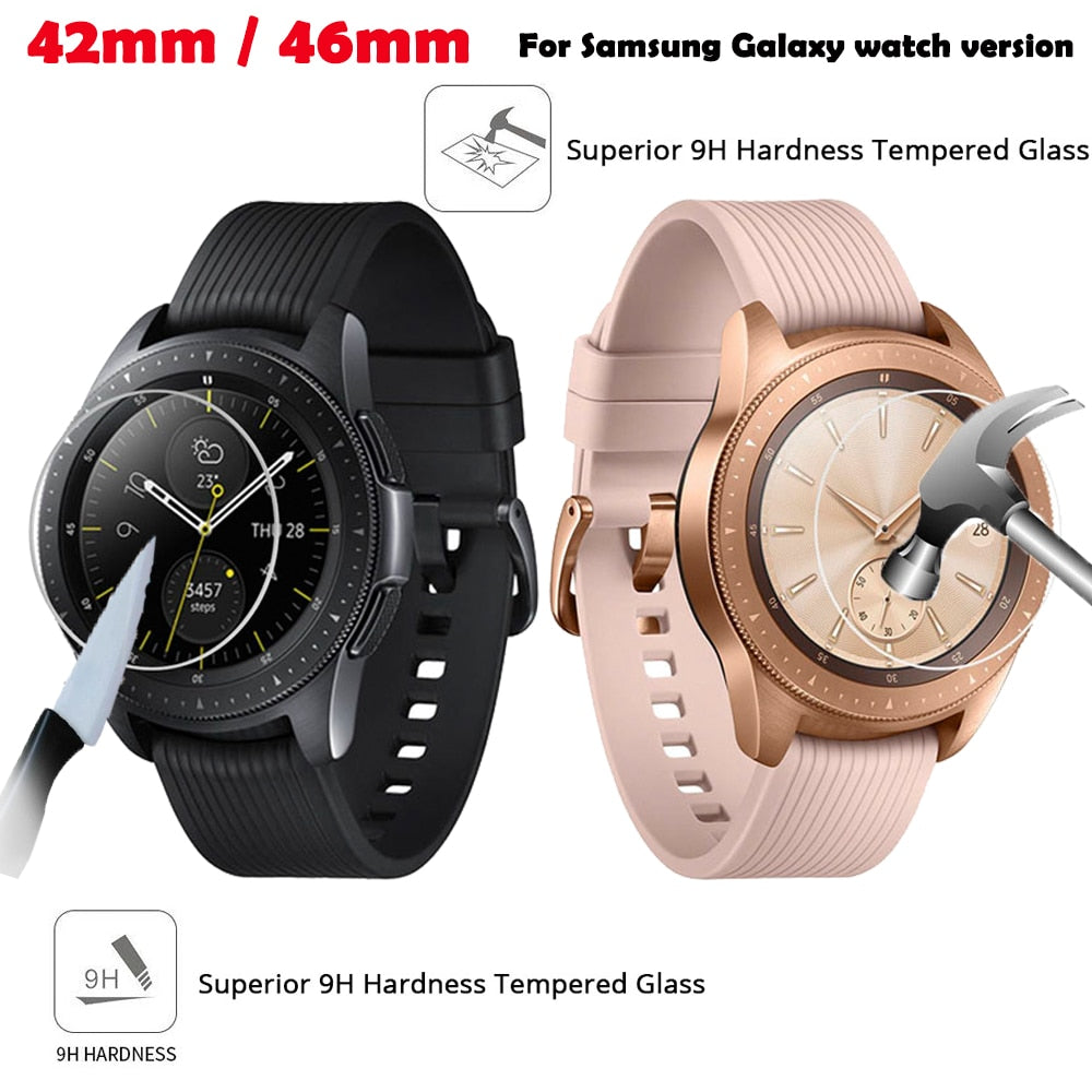42mm watch Glass screen protection For Samsung Galaxy 42mm/46mm Glass screen protection LTE 2.5D Round Edge Anti-scratch 3pcs