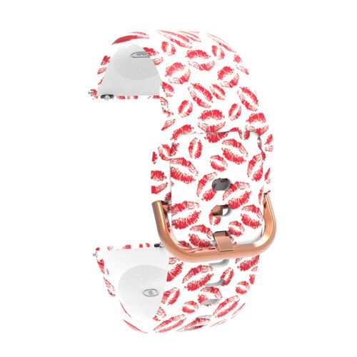 20mm Printing Silicone Watchband for Samsung Galaxy Watch Active 42mm Gear S2 Garmin Amazfit Correa Bracelet Band Sport Strap