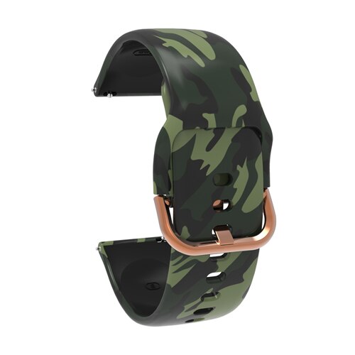 20mm Printing Silicone Watchband for Samsung Galaxy Watch Active 42mm Gear S2 Garmin Amazfit Correa Bracelet Band Sport Strap