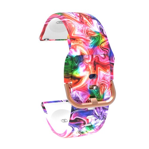 20mm Printing Silicone Watchband for Samsung Galaxy Watch Active 42mm Gear S2 Garmin Amazfit Correa Bracelet Band Sport Strap