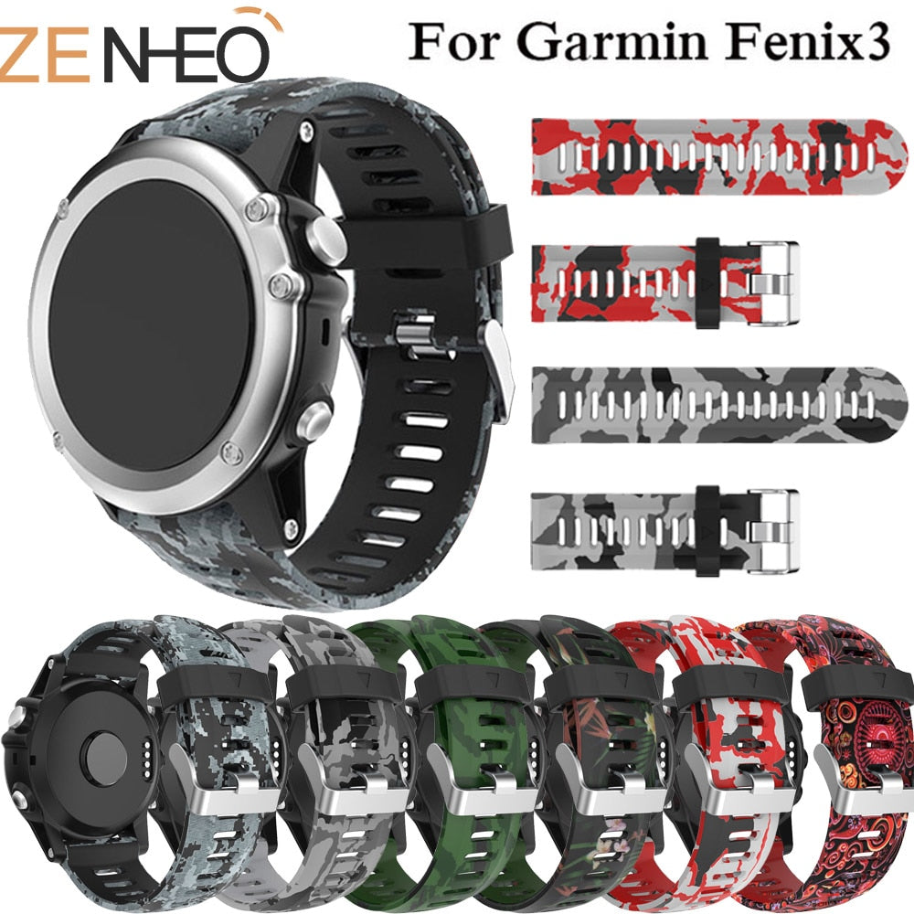 Replacement Band Sport Silicone Watch Band for Garmin Fenix 3HR/Fenix 5X/Fenix 3 Watchband 26mm Watch Strap for Garmin Fenix 3