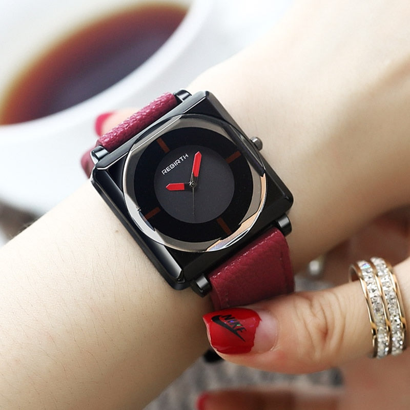 2018 Top Brand Square Women Bracelet Watches Contracted Leather Crystal WristWatches Women Dress Ladies Quartz Clock Dropshiping