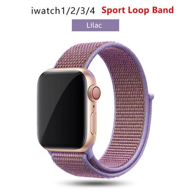 Nylon strap For Apple Watch band 42mm 38mm iWatch 4 band 44mm 40mm Bracelet Sport loop watchband watch belt Breathable 5 4 3 2 1