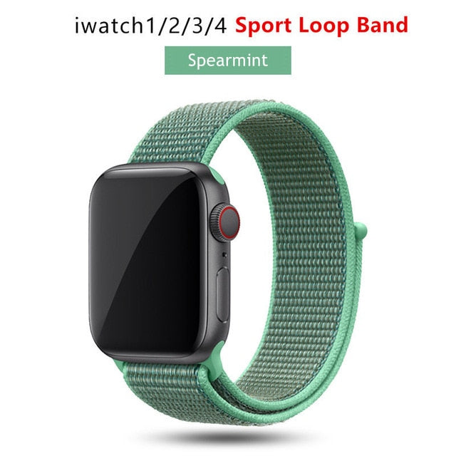 Nylon strap For Apple Watch band 42mm 38mm iWatch 4 band 44mm 40mm Bracelet Sport loop watchband watch belt Breathable 5 4 3 2 1