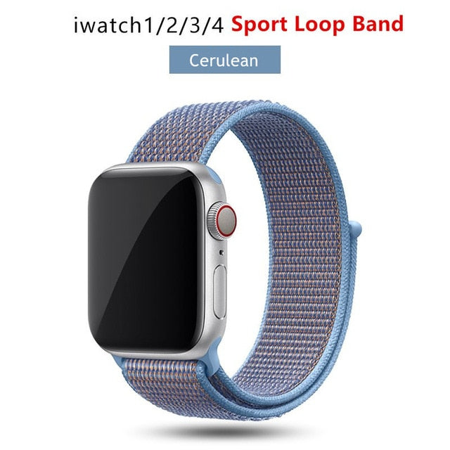 Nylon strap For Apple Watch band 42mm 38mm iWatch 4 band 44mm 40mm Bracelet Sport loop watchband watch belt Breathable 5 4 3 2 1