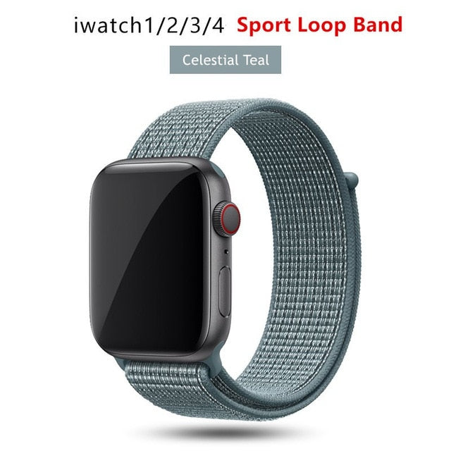 Nylon strap For Apple Watch band 42mm 38mm iWatch 4 band 44mm 40mm Bracelet Sport loop watchband watch belt Breathable 5 4 3 2 1