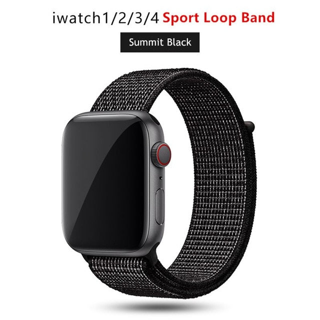 Nylon strap For Apple Watch band 42mm 38mm iWatch 4 band 44mm 40mm Bracelet Sport loop watchband watch belt Breathable 5 4 3 2 1