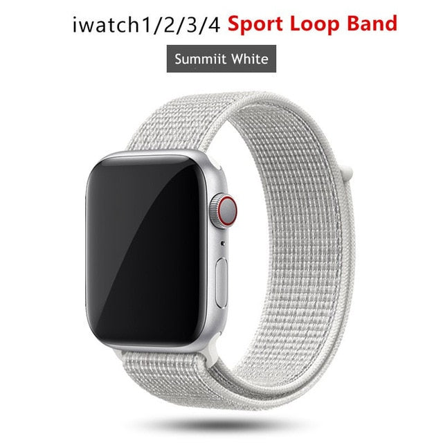 Nylon strap For Apple Watch band 42mm 38mm iWatch 4 band 44mm 40mm Bracelet Sport loop watchband watch belt Breathable 5 4 3 2 1